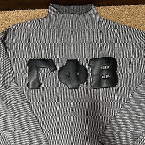 Gamma Phi Beta Sweater with Leather Details!